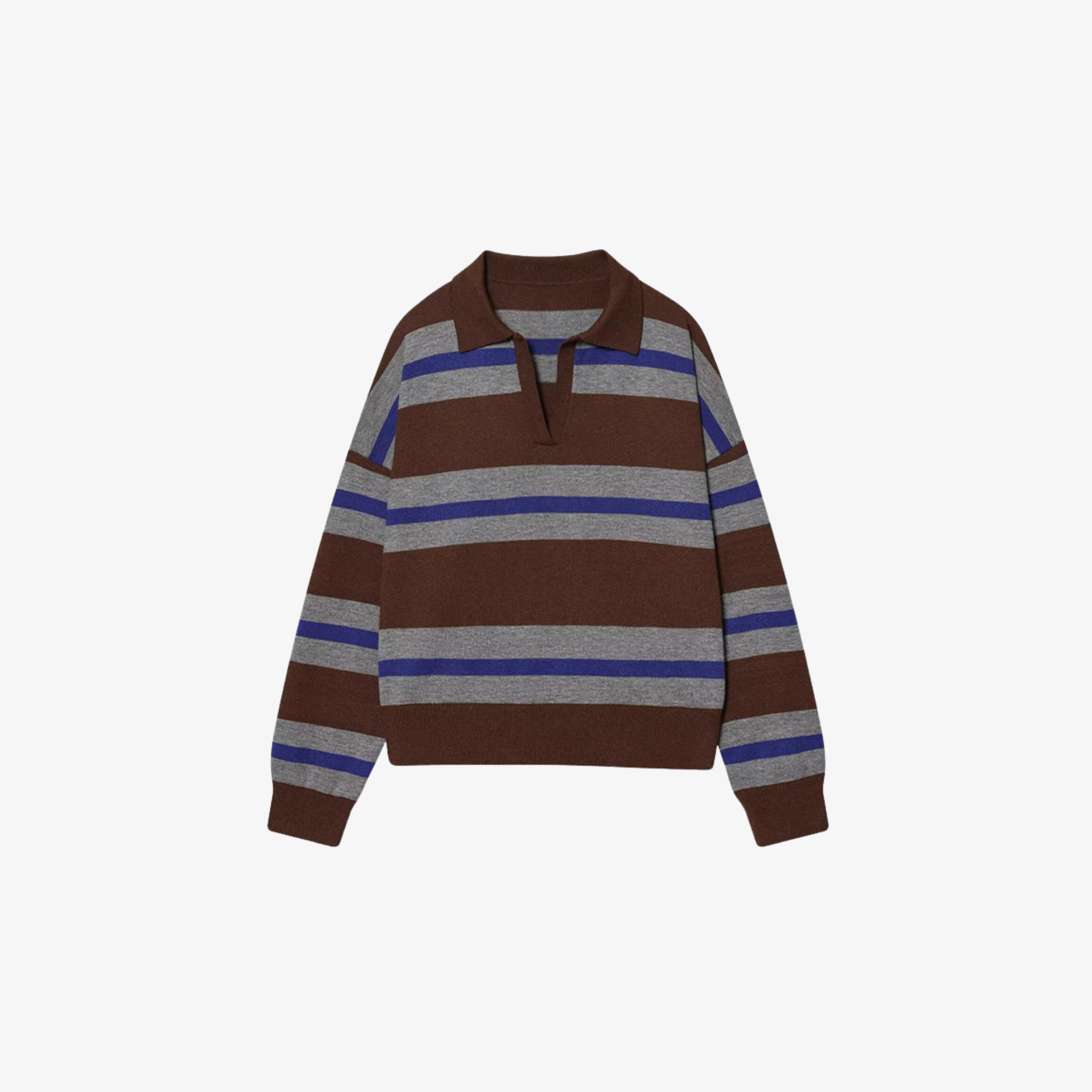 W | VINTAGE STRIPE POLO SWEATER