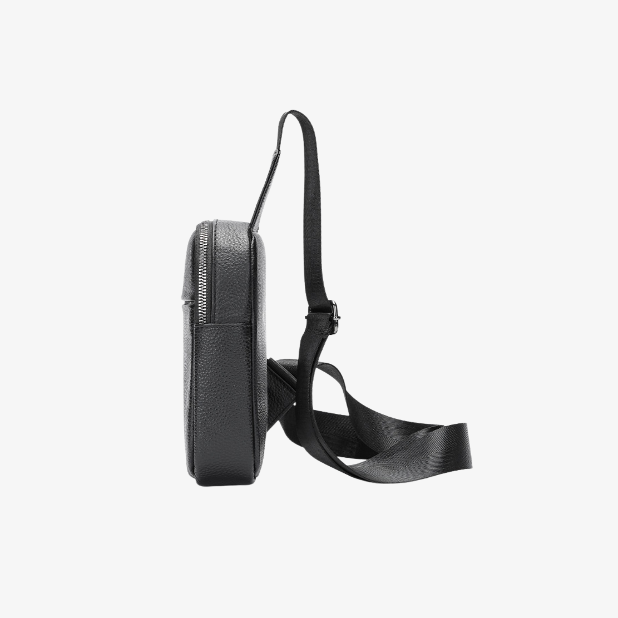 ANTI-THEFT CROSSBODY LEATHER BAG