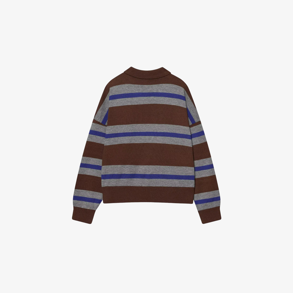 W | VINTAGE STRIPE POLO SWEATER