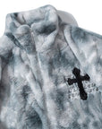 Cross Fleece fluffy Jacket ( Unisex )