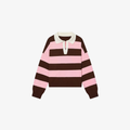 W | VINTAGE STRIPE POLO SWEATER