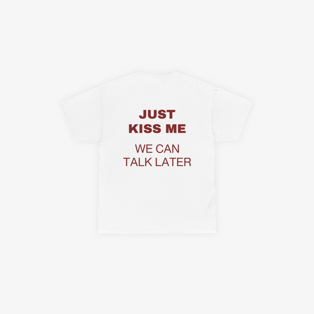 W | 'JUST KISS ME' COTTON T-SHIRT