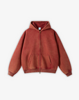 360GSM LOOSE FIT WASHED ZIP UP HOODIE