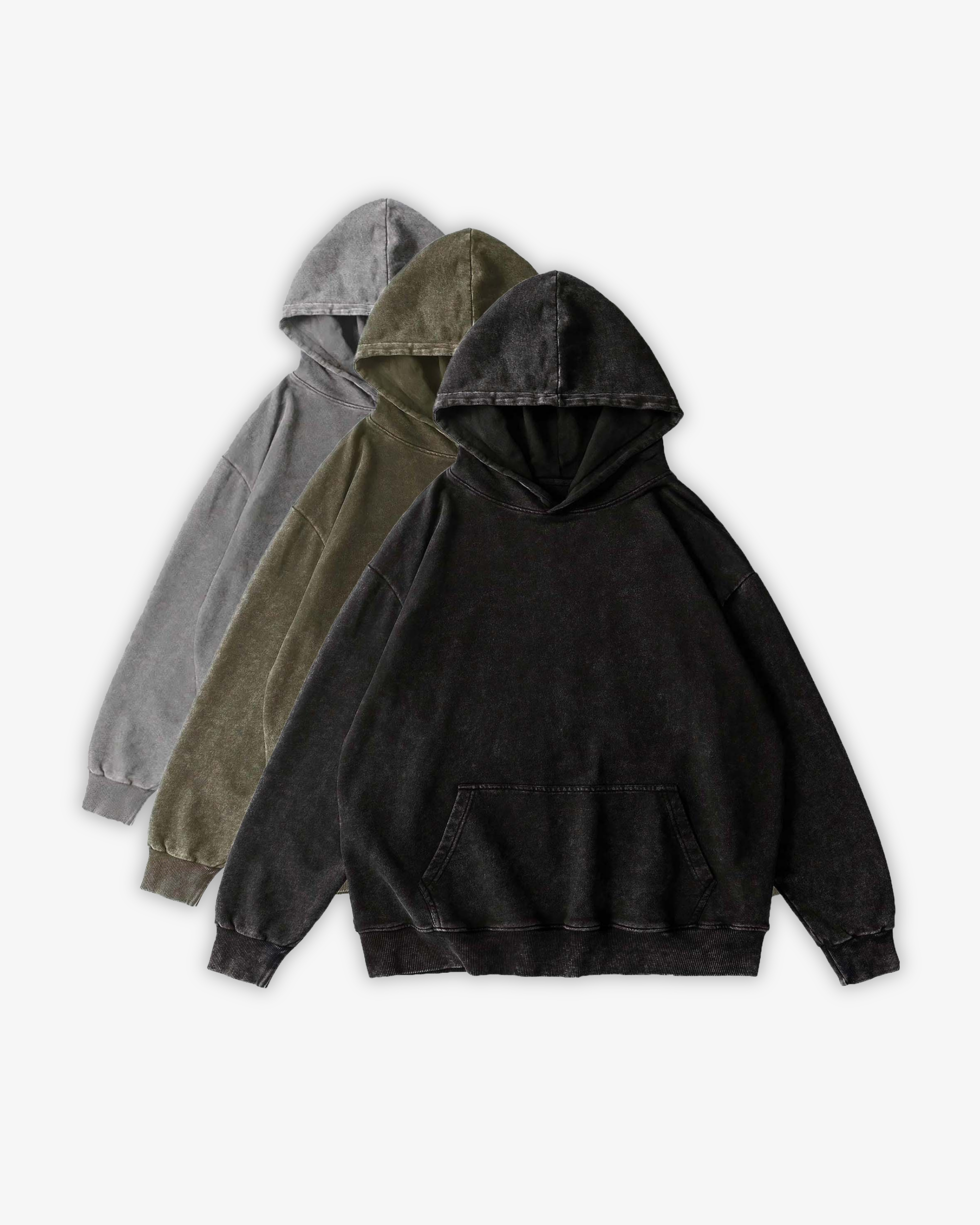 360GSM LOOSE FIT WASHED HOODIE