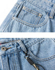 Keychain Denim Knee Length Jorts