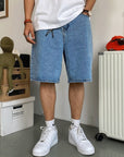 Keychain Denim Knee Length Jorts