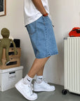 Keychain Denim Knee Length Jorts