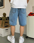 Keychain Denim Knee Length Jorts