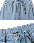 Keychain Denim Knee Length Jorts