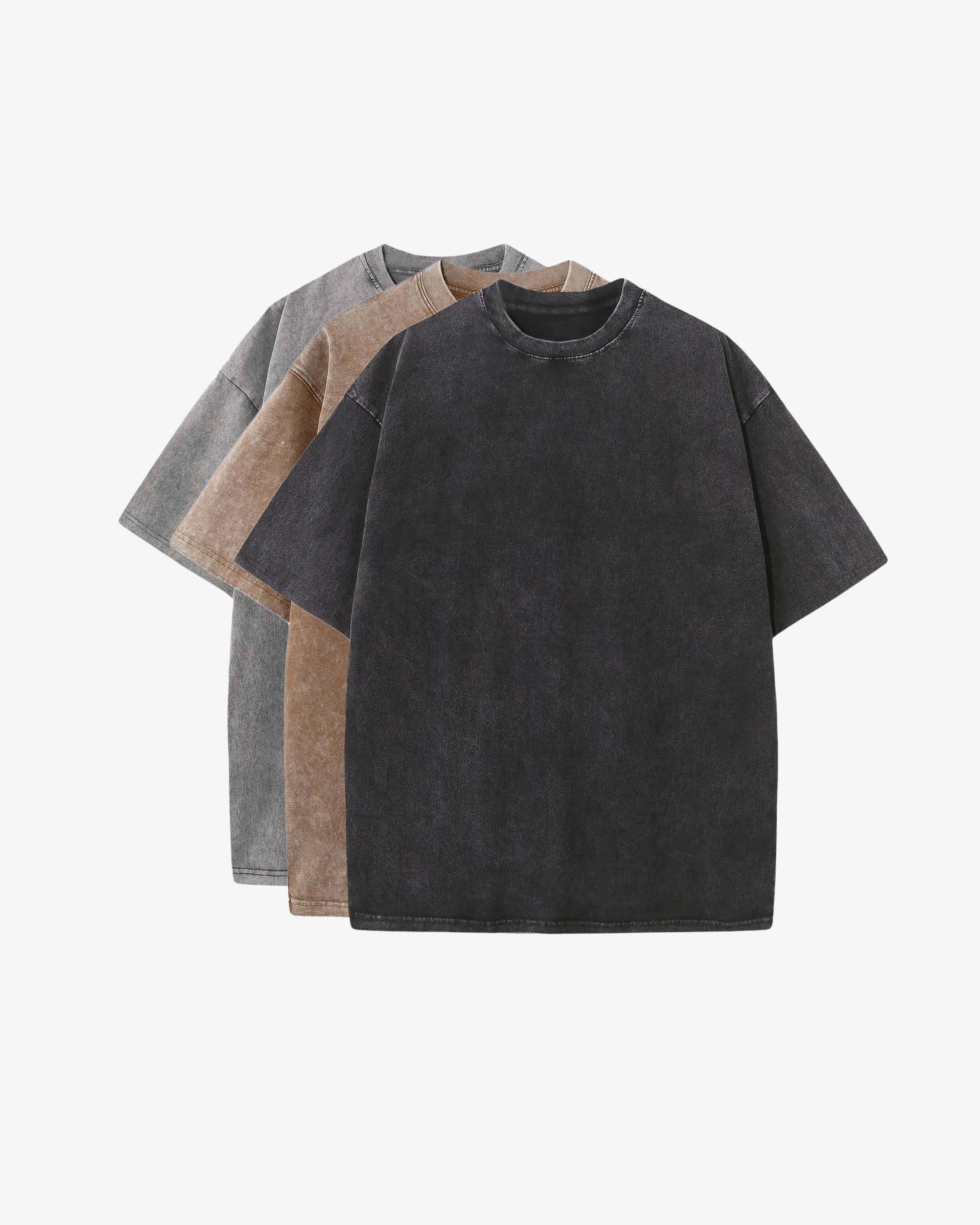 230GSM HEAVY LOOSE FIT WASHED GREEN T-SHIRT