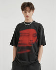 FADED RED FACES OVERSIZED T-SHIRT