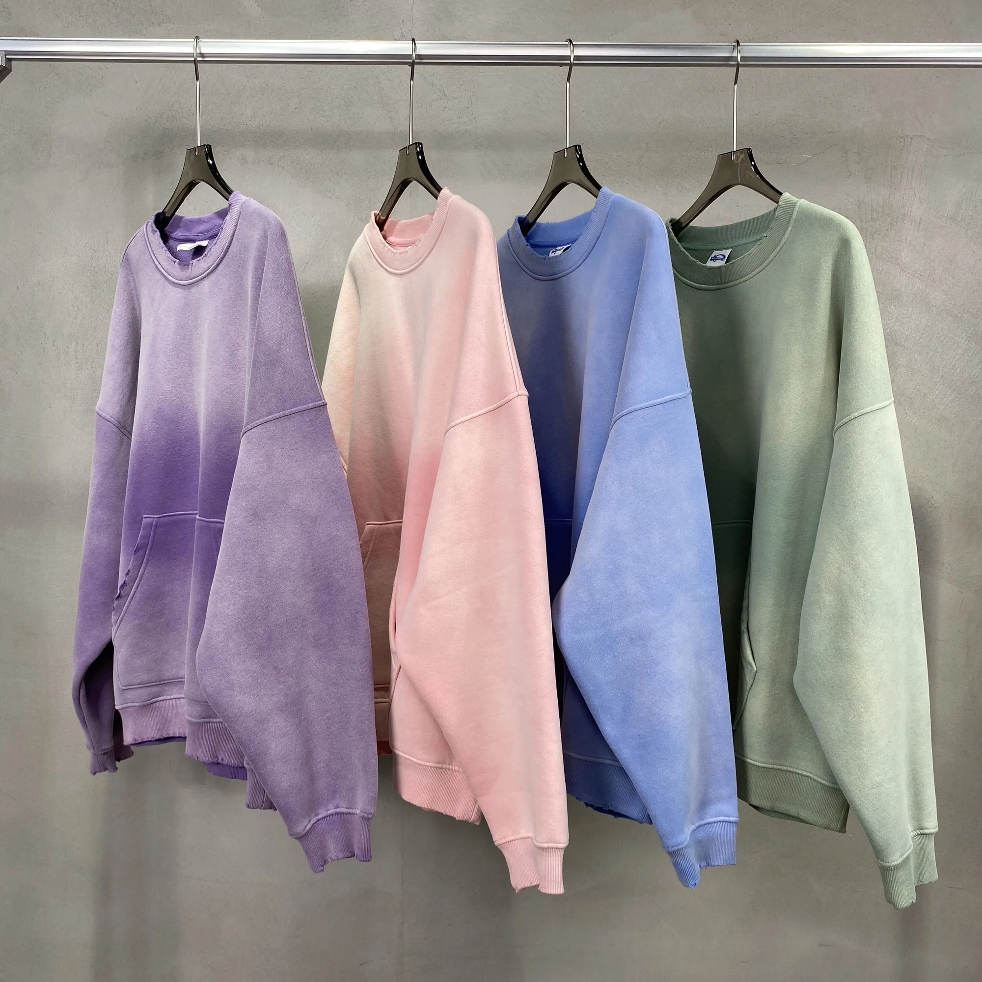 360GSM DYED WASHED ROUND NECK SWEATER