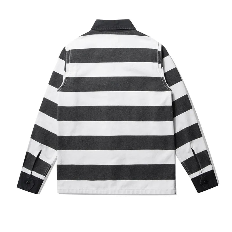 Heavyweight Prisoner Striped Jacket