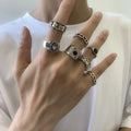 Poker Face Rings - 5 Set