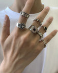 Poker Face Rings - 5 Set