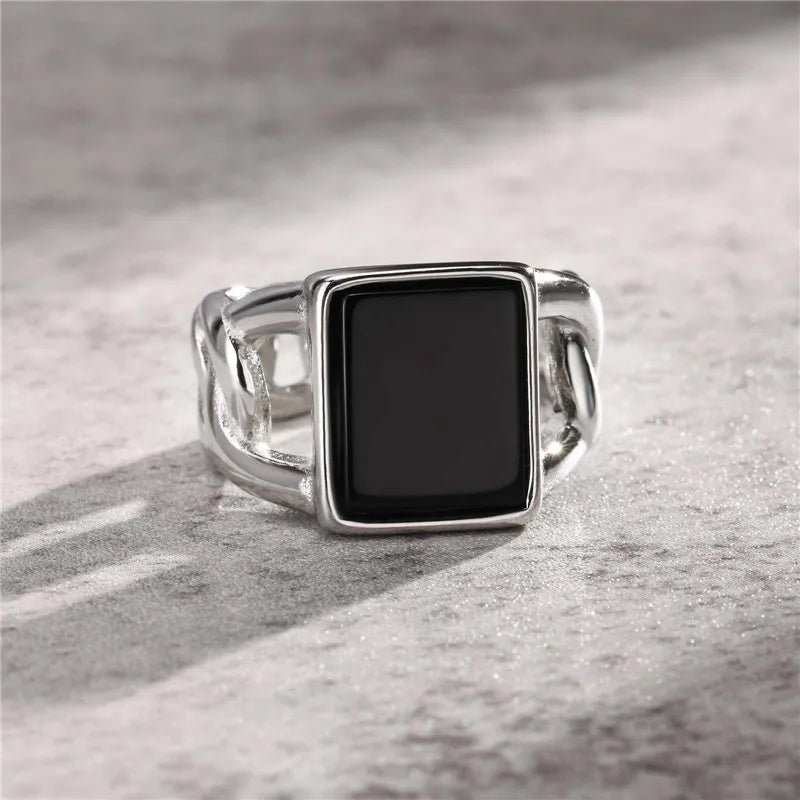 Black Stone Ring