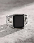 Black Stone Ring