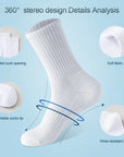 ABOVEPUBLIC™ UNISEX COTTON SOCKS 5-PACK