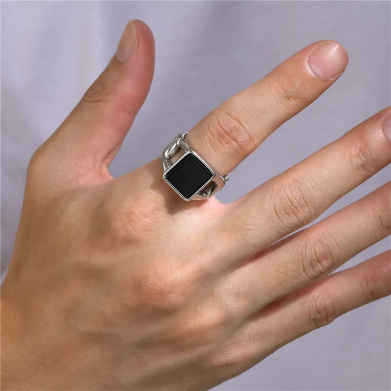 Black Stone Ring