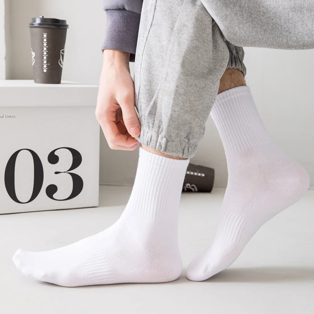 ABOVEPUBLIC™ UNISEX COTTON SOCKS 5-PACK