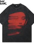 FADED RED FACES OVERSIZED T-SHIRT