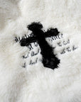 Cross Fleece fluffy Jacket ( Unisex )