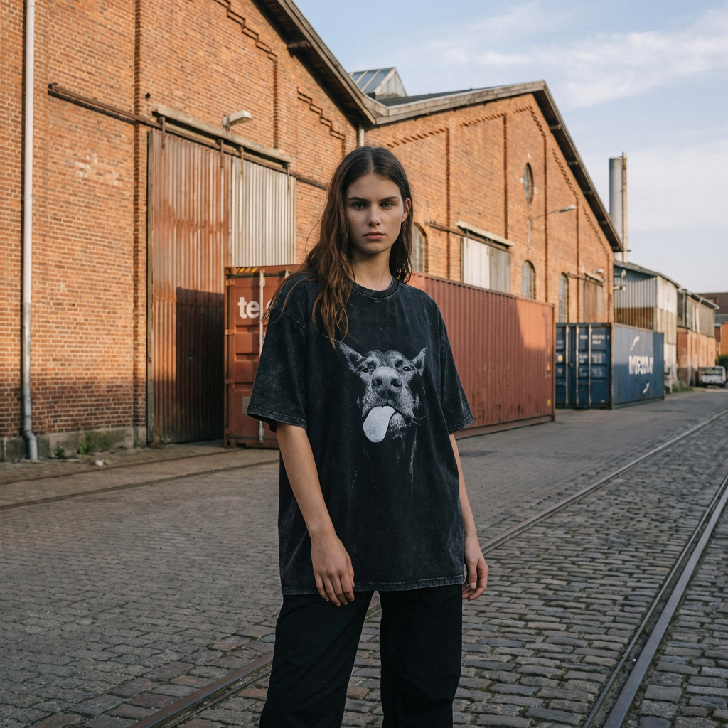 M | 240GSM DOBERMANN WASHED OVERSIZED T-SHIRT